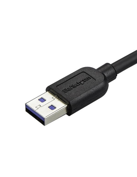 StarTech.com Cable delgado de 1m Micro USB 3.0 acodado a la derecha a USB A