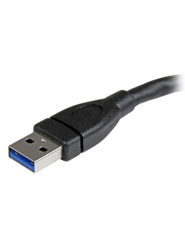 StarTech.com Cable de 15cm Extensor USB 3.0 - Alargador USB 3.0 SuperSpeed Negro