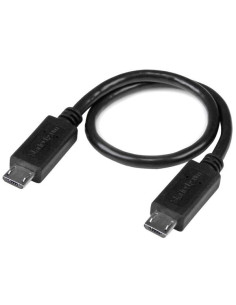 StarTech.com Cable USB OTG de 20cm - Cable Adaptador Micro USB a Micro USB - Macho a Macho