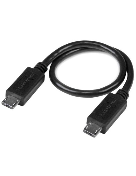 StarTech.com Cable USB OTG de 20cm - Cable Adaptador Micro USB a Micro USB - Macho a Macho