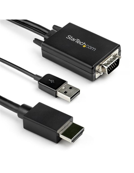StarTech.com Cable de 2m Adaptador VGA a HDMI - Alimentado por USB - 1080p