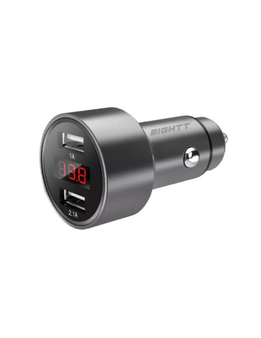 Eightt ECC2 cargador de dispositivo móvil Universal Gris Encendedor de cigarrillos Auto
