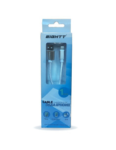Eightt ECI-2S cable de conector Lightning 1 m Plata 2