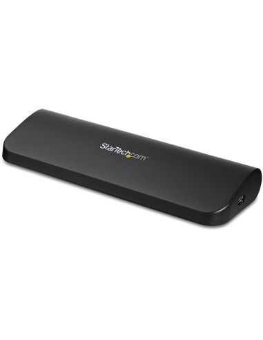 StarTech.com Docking Station USB 3.0 de 2 Monitores para Portátil - HDMI DVI VGA - Hub Ladrón 3x USB-A - GbE - Audio -
