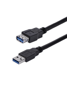 StarTech.com Cable 1m Extensión Alargador USB 3.0 SuperSpeed - Macho a Hembra USB A - Extensor - Negro