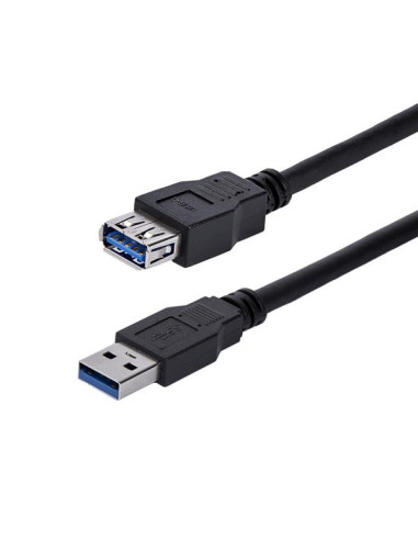StarTech.com Cable 1m Extensión Alargador USB 3.0 SuperSpeed - Macho a Hembra USB A - Extensor - Negro