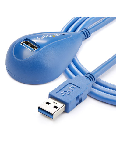 StarTech.com Cable de 1,5m Extensión Alargador USB 3.0 SuperSpeed Dock de Sobremesa - Macho a Hembra USB A