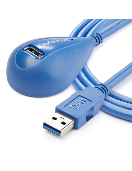 StarTech.com Cable de 1,5m Extensión Alargador USB 3.0 SuperSpeed Dock de Sobremesa - Macho a Hembra USB A