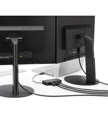 StarTech.com Mini Dock USB 3.0 - Docking Station USB-A para 2 Monitores - DisplayPort 4K de 60Hz y Red Ethernet Gigabit - con