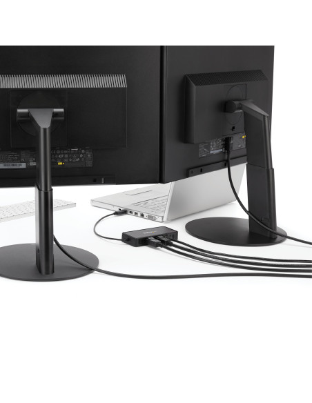 StarTech.com Mini Dock USB 3.0 - Docking Station USB-A para 2 Monitores - DisplayPort 4K de 60Hz y Red Ethernet Gigabit - con