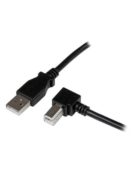 StarTech.com Cable Adaptador USB 2m para Impresora Acodado - 1x USB A Macho - 1x USB B Macho en Ángulo Derecho