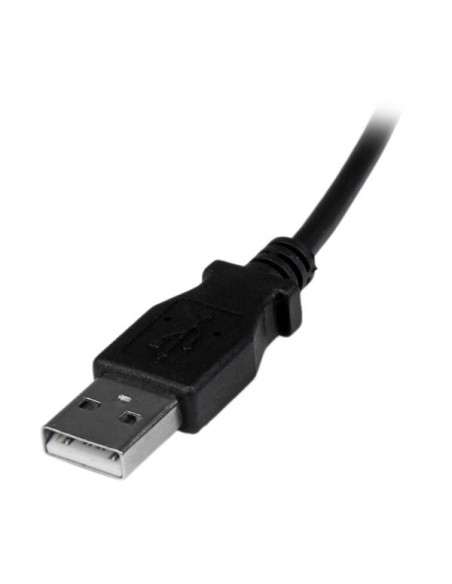 StarTech.com Cable Adaptador 2m USB A Macho a Micro USB B Macho Acodado en Ángulo hacia Abajo para Teléfono Móvil
