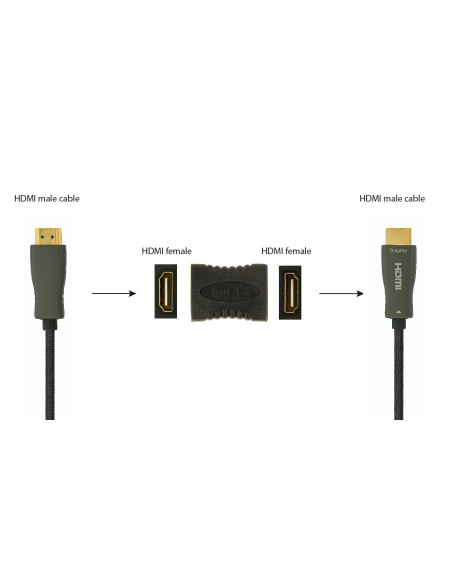 Gembird A-HDMI-FF cambiador de género para cable Negro