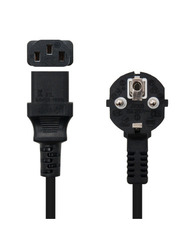 Nanocable 10.22.0110 cable de transmisión Negro 10 m C13 acoplador CEE7 7