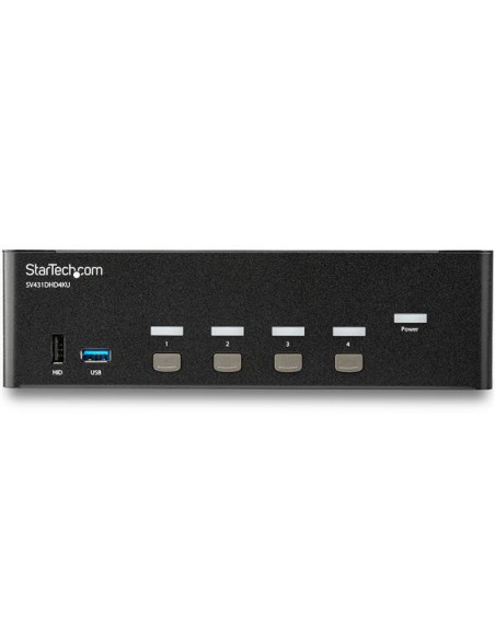 StarTech.com Switch Conmutador KVM de 4 Puertos HDMI - 4K de 30Hz - de Pantalla Doble