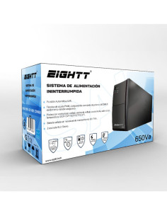 Eightt ES650 sistema de alimentación ininterrumpida (UPS) En espera (Fuera de línea) o Standby (Offline) 0,65 kVA 2