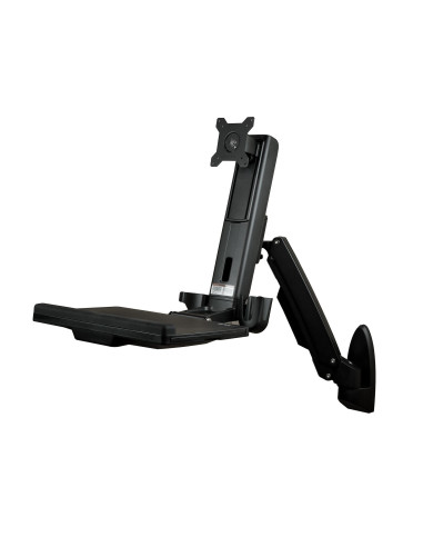 StarTech.com Estación de Trabajo de Pie y Sentado para Montaje en Pared - Para Un Monitor de hasta 24 Pulgadas - Escritorio