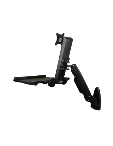 StarTech.com Estación de Trabajo de Pie y Sentado para Montaje en Pared - Para Un Monitor de hasta 24 Pulgadas - Escritorio