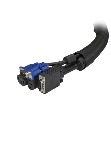 StarTech.com Manga de Gestión de Cables de 2m - Envoltura de Cable Flexible en Espiral - Maga Expandible 1,0-1,5" de Diámetro -