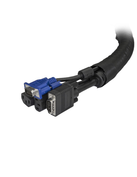 StarTech.com Manga de Gestión de Cables de 2m - Envoltura de Cable Flexible en Espiral - Maga Expandible 1,0-1,5" de Diámetro -