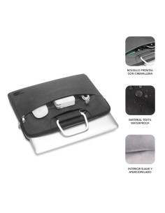 SUBBLIM Funda Ordenador Business Laptop Sleeve 13,3-14" Grey 2