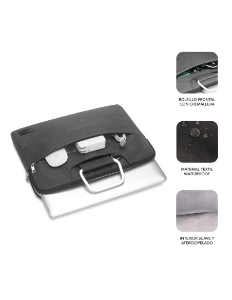 SUBBLIM Funda Ordenador Business Laptop Sleeve 13,3-14" Grey