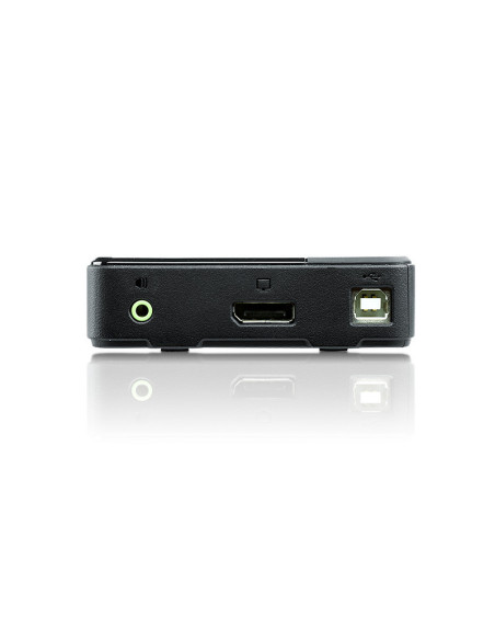 ATEN Switch KVM DisplayPort Audio USB de 2 puertos (compatible con 4K, cables incluidos)