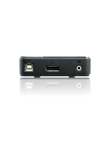 ATEN Switch KVM DisplayPort Audio USB de 2 puertos (compatible con 4K, cables incluidos)
