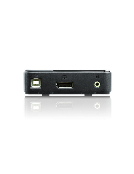 ATEN Switch KVM DisplayPort Audio USB de 2 puertos (compatible con 4K, cables incluidos)