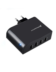 Phoenix Technologies PHMULTIUSBCHARGER cargador de dispositivo móvil Universal Negro Corriente alterna Interior