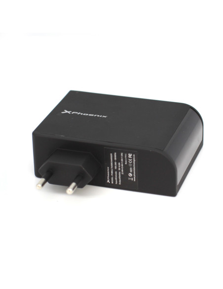 Phoenix Technologies PHMULTIUSBCHARGER cargador de dispositivo móvil Universal Negro Corriente alterna Interior