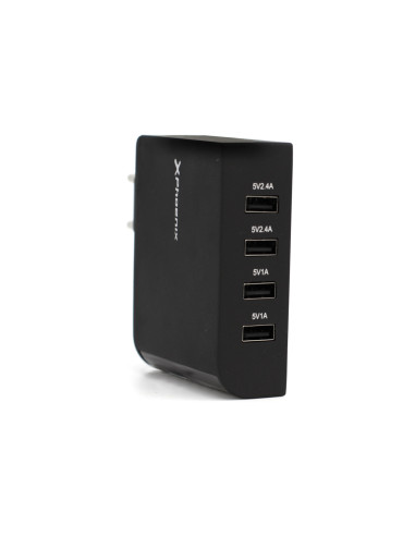 Phoenix Technologies PHMULTIUSBCHARGER cargador de dispositivo móvil Universal Negro Corriente alterna Interior