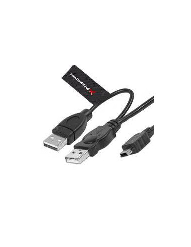 Phoenix Technologies 1.5m 2 x USB Mini USB cable USB USB 2.0 1,5 m Mini-USB B Negro