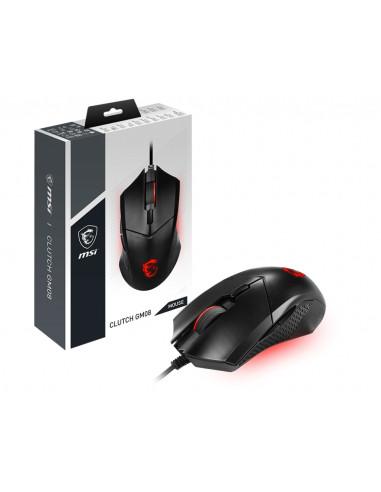 MSI Clutch GM08 ratón Juego Ambidextro USB tipo A Óptico 4200 DPI
