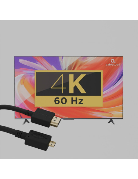 Gembird 1.8m HDMI-M micro HDMI-M cable HDMI 1,8 m HDMI tipo A (Estándar) HDMI tipo D (Micro) Negro