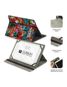SUBBLIM Funda Tablet Universal TRENDY CASE GRAFFITI 10.1" 2