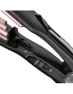 BaByliss The Crimper Plancha alisadora y rizadora para flequillo Caliente Negro, Rosa 1,8 m 2