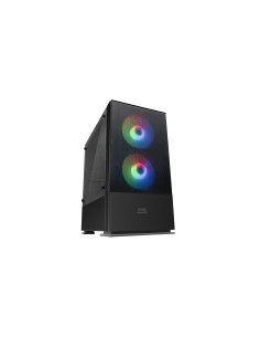 Mars Gaming MCZ, Caja PC Compacta Premium, MicroATX, Panel + Frontal Mesh, Negro