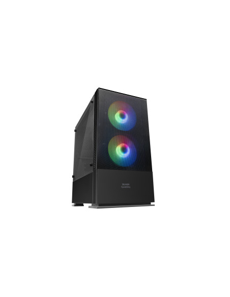 Mars Gaming MCZ, Caja PC Compacta Premium, MicroATX, Panel + Frontal Mesh, Negro