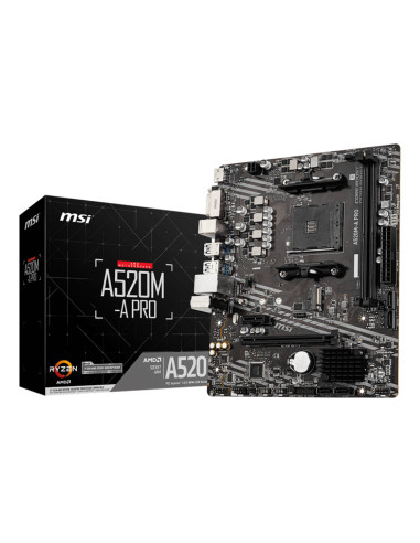 MSI A520M-A PRO placa base AMD A520 Zócalo AM4 micro ATX