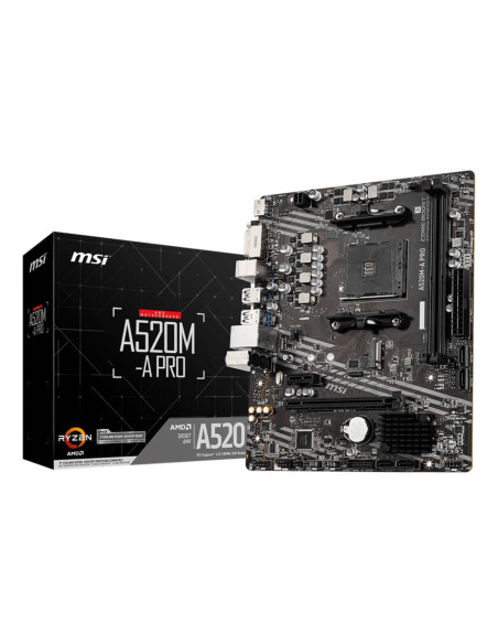 MSI A520M-A PRO placa base AMD A520 Zócalo AM4 micro ATX