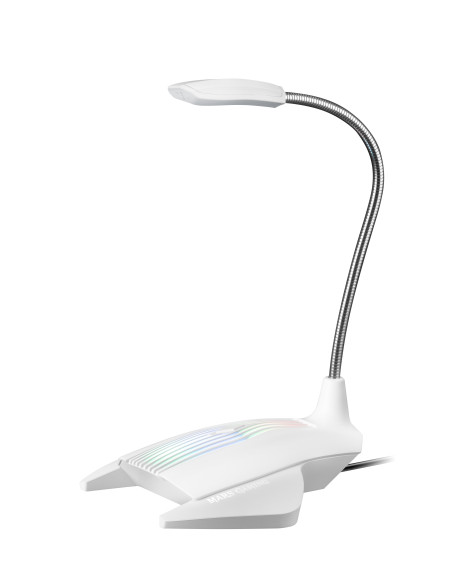 Mars Gaming MMICX, Micrófono Estudio Profesional LED, Mute, USB+Jack 3.5mm, Negro