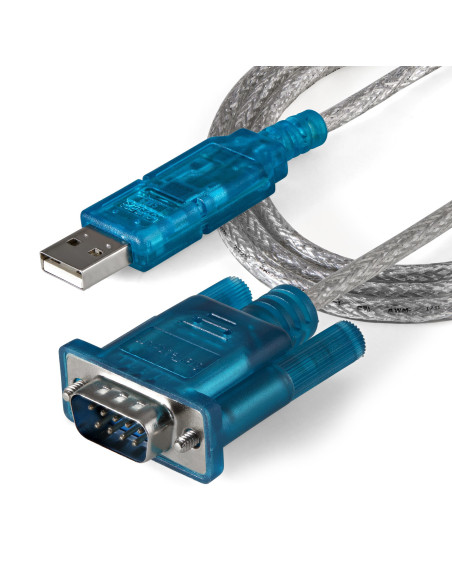 StarTech.com Cable Adaptador 0,9m USB a Puerto Serie Serial RS232 DB9 PC Mac Linux