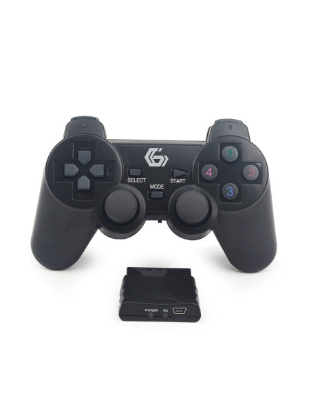 Gembird JPD-WDV-01 mando y volante Negro RF Gamepad PC, Playstation 2, Playstation 3
