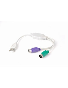 Gembird UAPS12 cable ps 2 0,3 m 2x 6-p Mini-DIN USB A Blanco