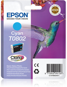 Epson Hummingbird Cartucho T0802 cian (etiqueta RF)