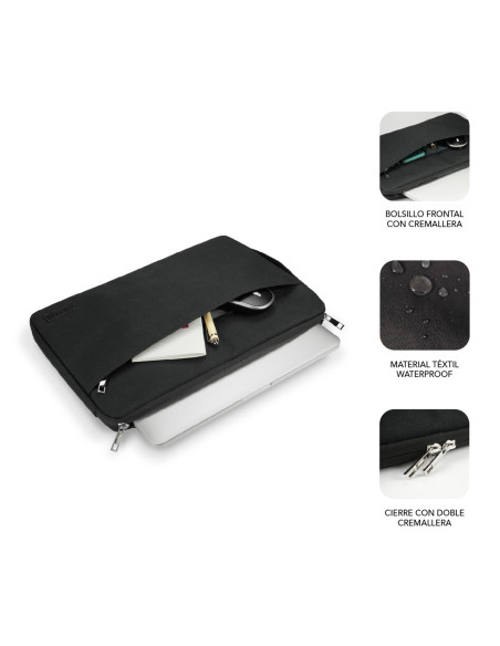 SUBBLIM Funda Ordenador Urban Laptop Sleeve 15,6" Black
