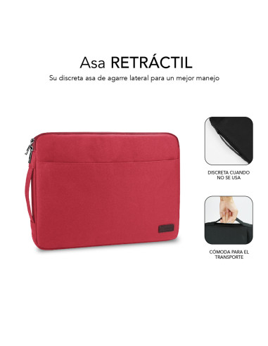 SUBBLIM Funda Ordenador Urban Laptop Sleeve 15,6" Red