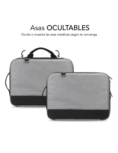 SUBBLIM SUB-LS-2AS0001 maletines para portátil 35,6 cm (14") Funda Gris