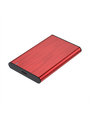AISENS Caja Externa 2,5" ASE-2525RED 9.5mm SATA a USB 3.0 USB3.1 Gen1, Rojo